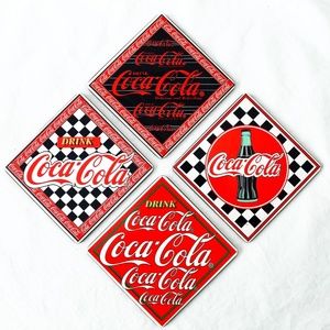 VINTAGE 1950'S THEMED COCA COLA COASTER SET NIB